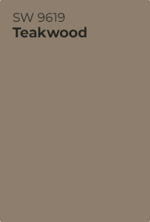 Paint chip of Teakwood.