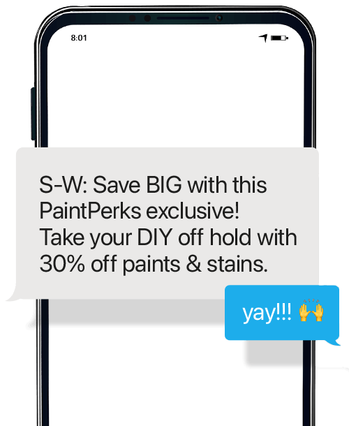 Smartphone with offer on the text screen.