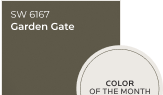 Garden Gate SW6167 color chip. Color of the Month.