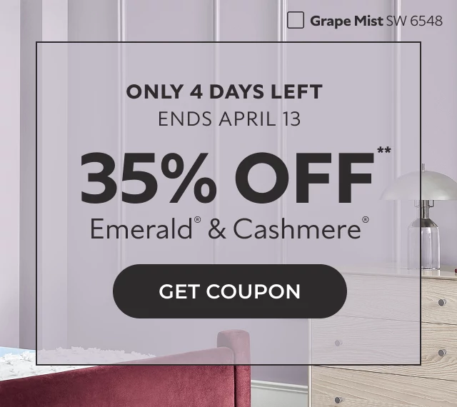 Only 4 days left. Ends April 13. 35% off** Emerald® & Cashmere®. Click to Get Coupon.