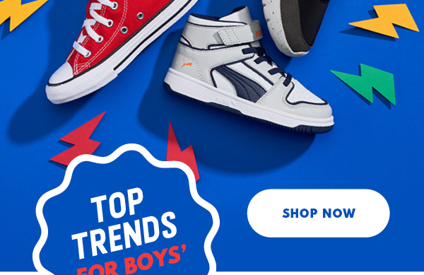 TOP TRENDS FOR BOYS' SHOP NOW