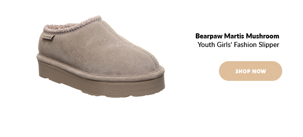 Bearpaw Martis Mushroom Youth Girls' Fashion Slipper SHOP NOW