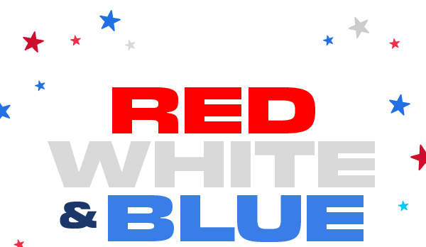 Red, white, and blue athletic styles!