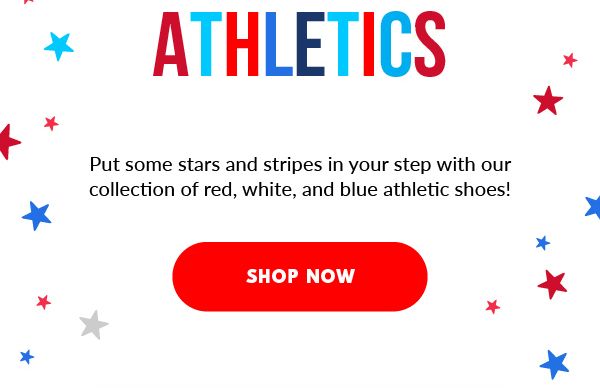 Red, white, and blue athletic styles!