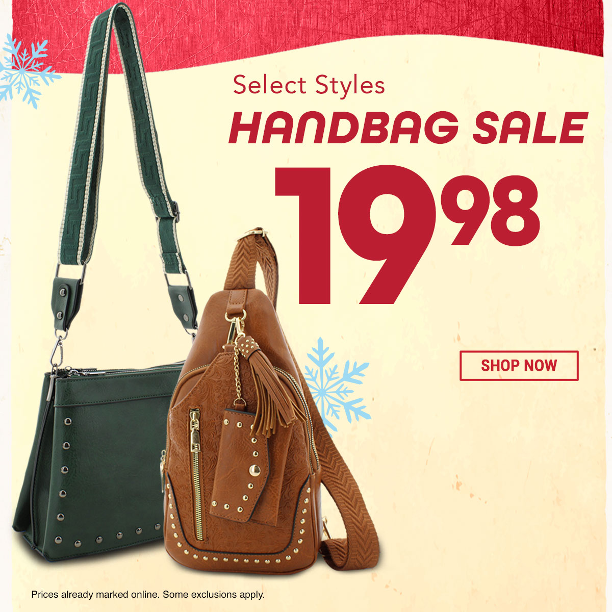 19.98 Handbag Sale