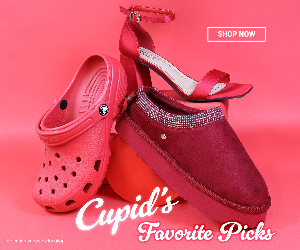 Cupid's Favorite Picks. Shop red and pink shoes and accessories.