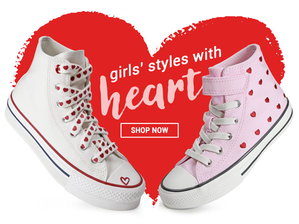 Girls' styles with heart. Shop now.