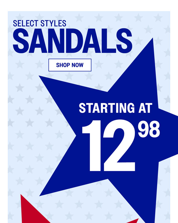 Select Styles Sandals Starting at $12.98