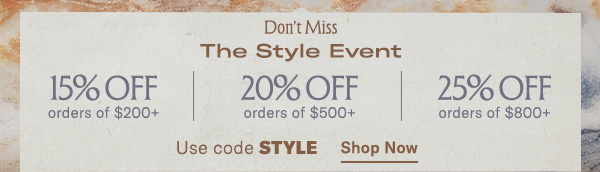 The Style Event Starts Tomorrow