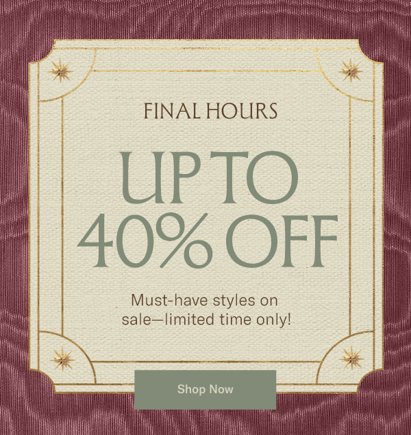 Up to 40% Off