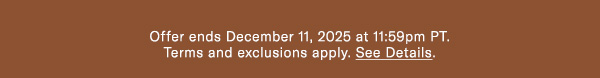 Terms and Conditions Apply. See details.