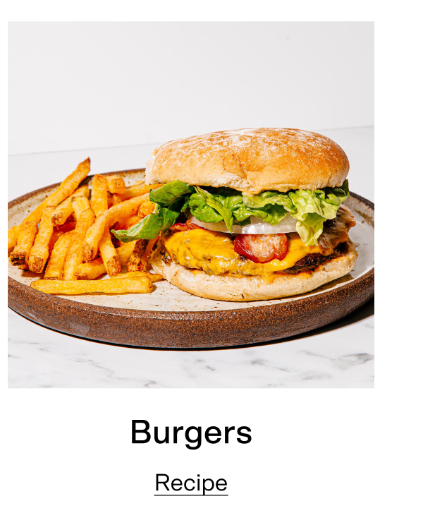 Tap for the Deluxe Bacon Burger recipe.