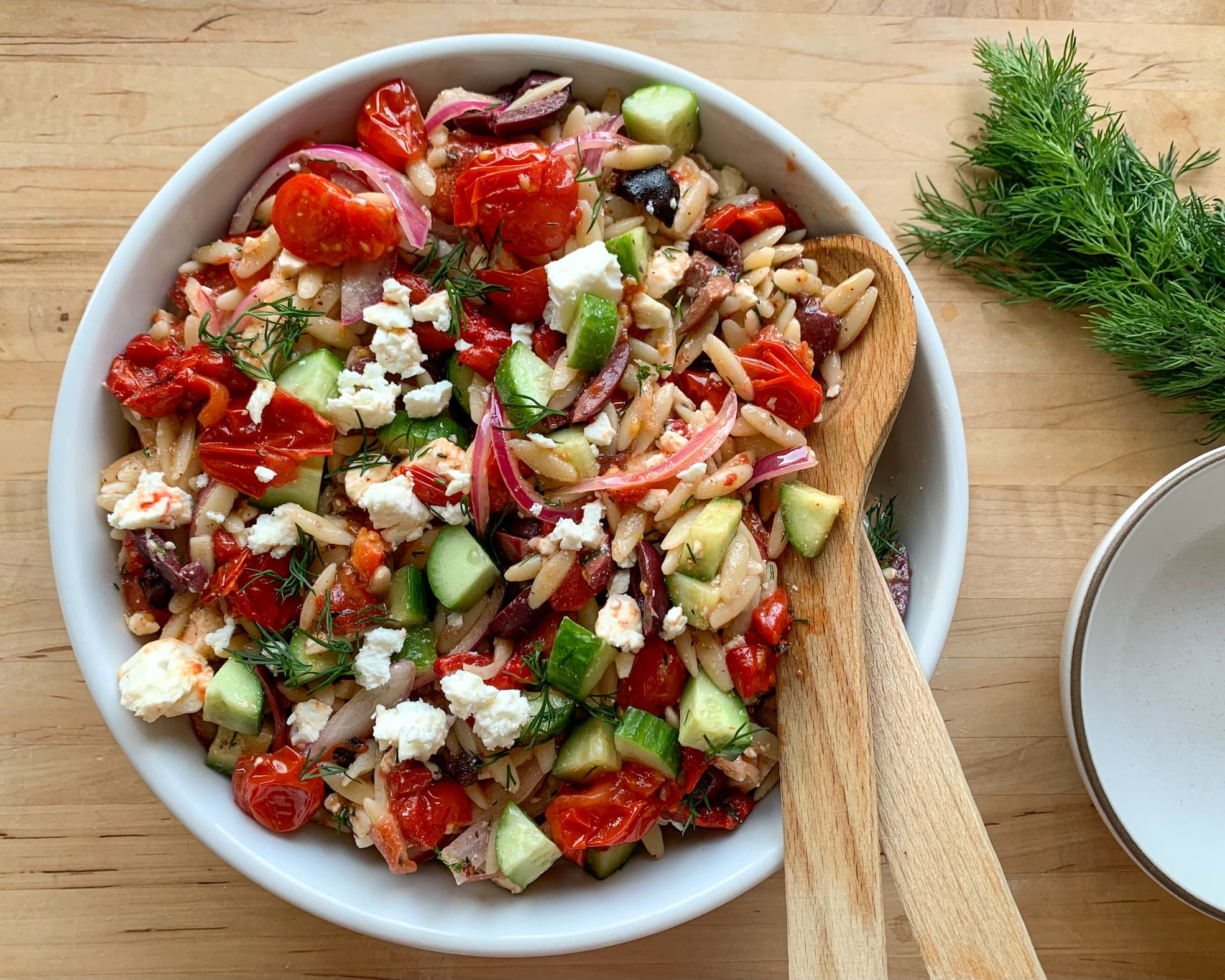 Roasted Tomato Greek Orzo Salad