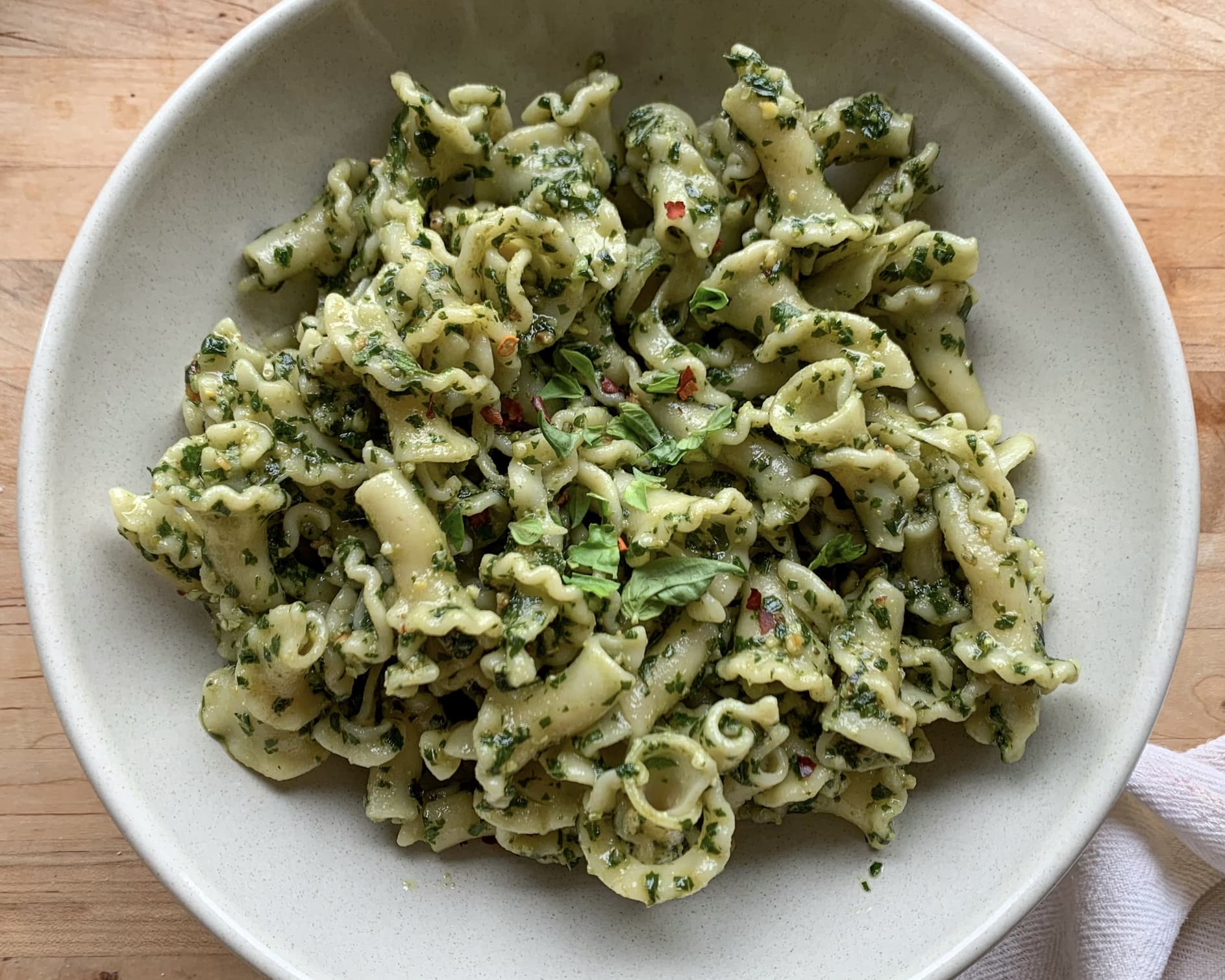 Summer Basil Pesto Pasta