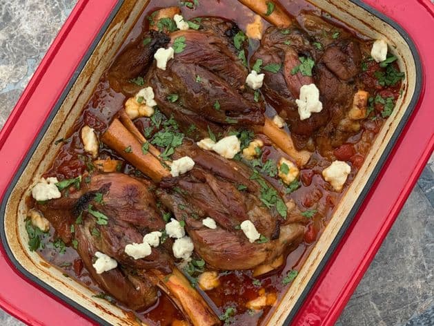 Slow Cooked Greek Lamb Shanks