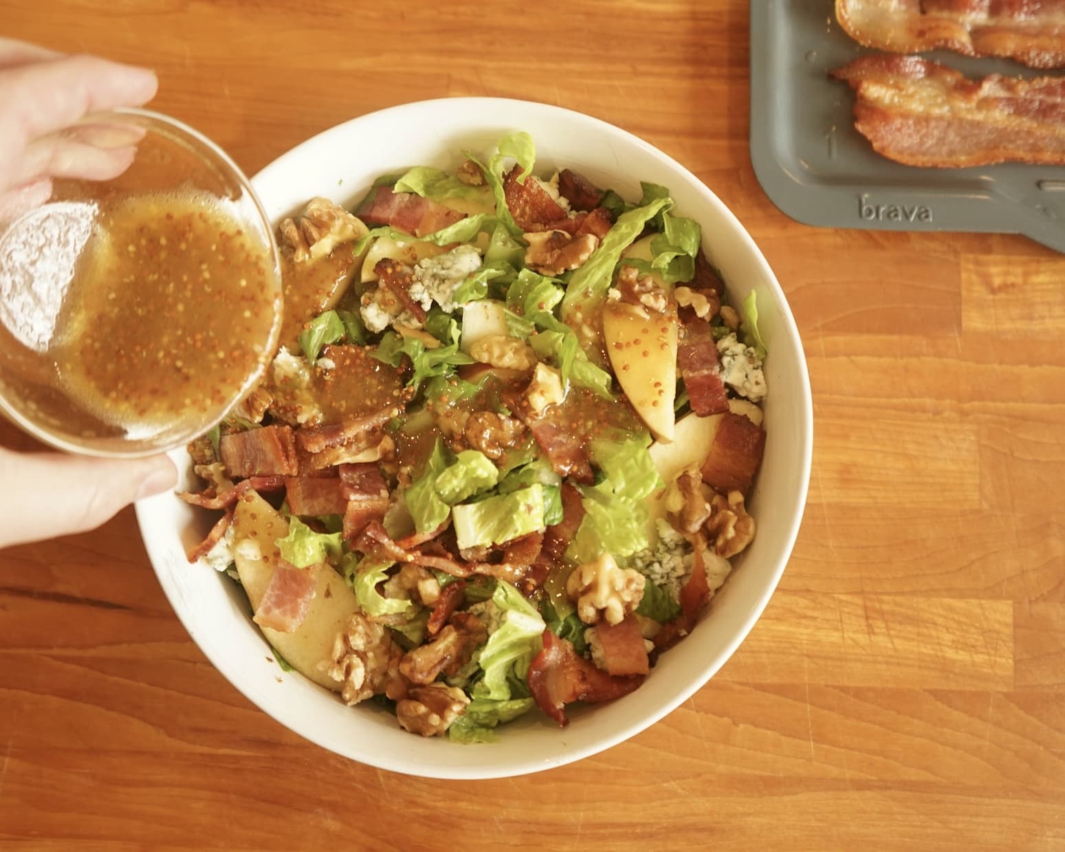 Fall Salad with Crispy Bacon & Green Apples