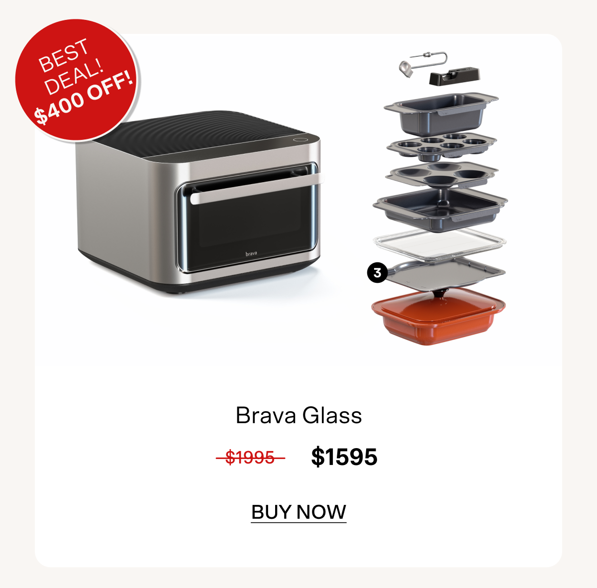 Best deal! $400 off! Brava glass set with accessories now $1595