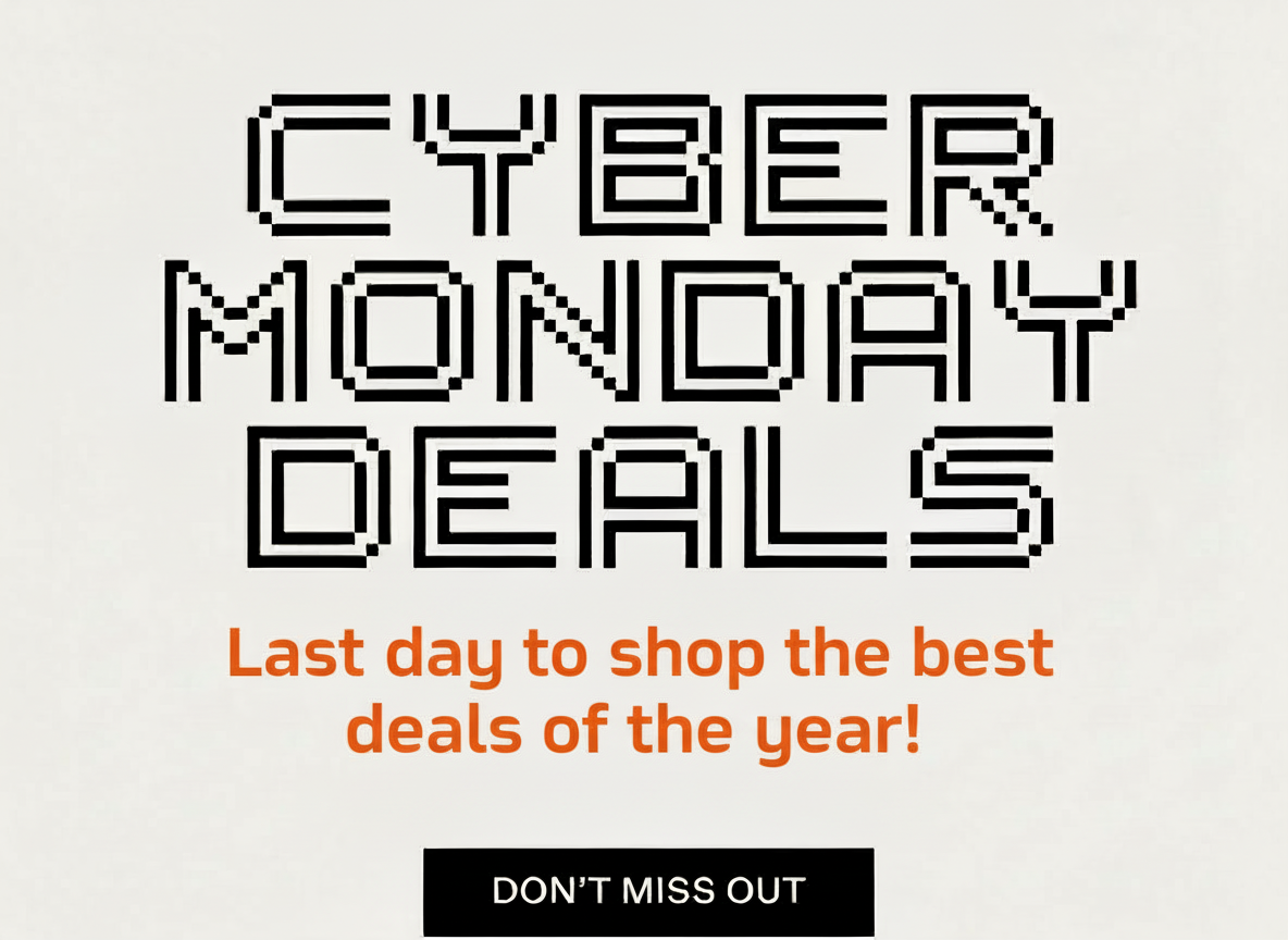 an image of a computer screen with the words cyber monday deals