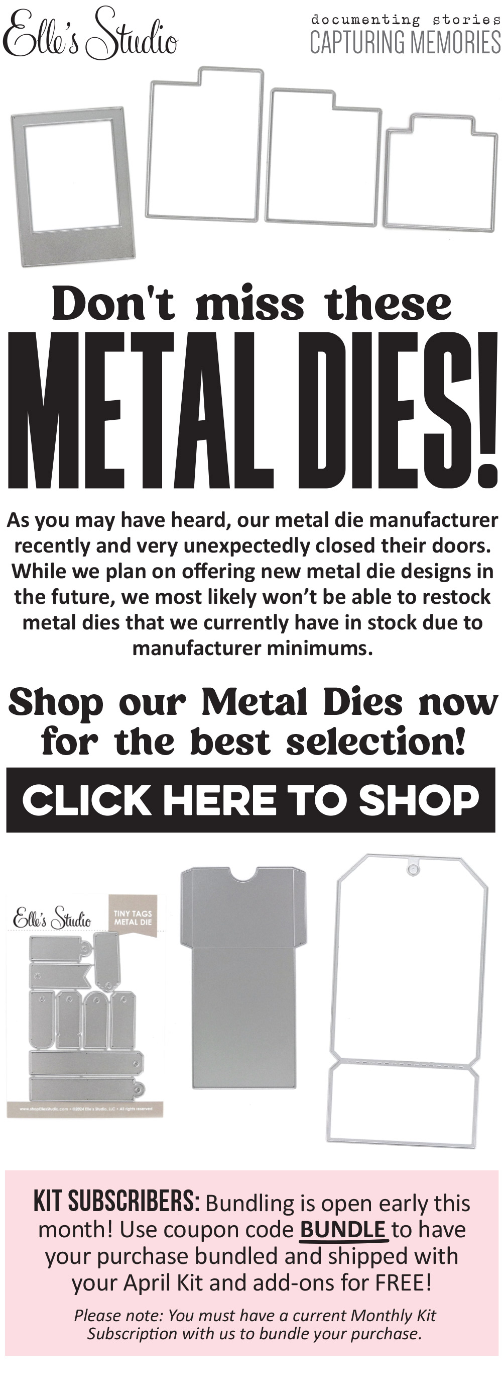 Don't miss these Metal Dies!