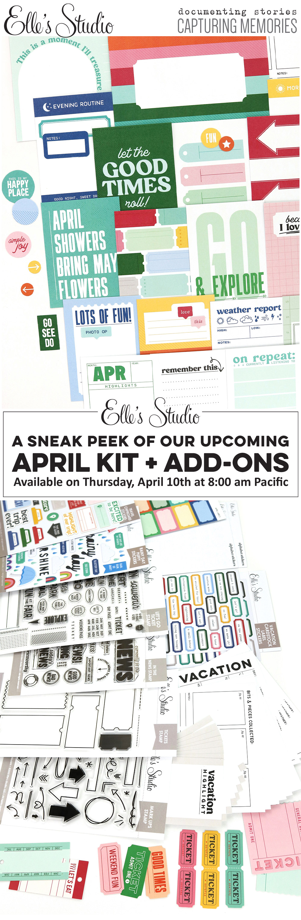 Here's a peek of our April Kit and add-ons!