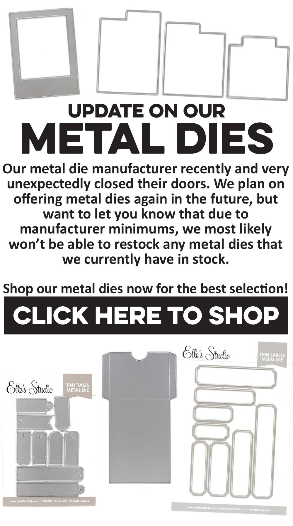 Shop our metal dies now for best selection!