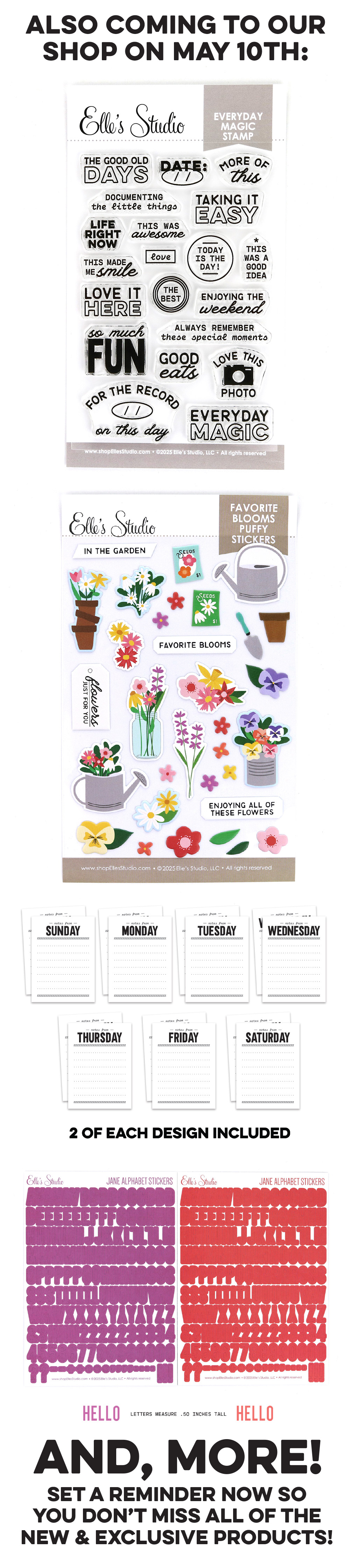 New products are coming to our shop on May 10th!