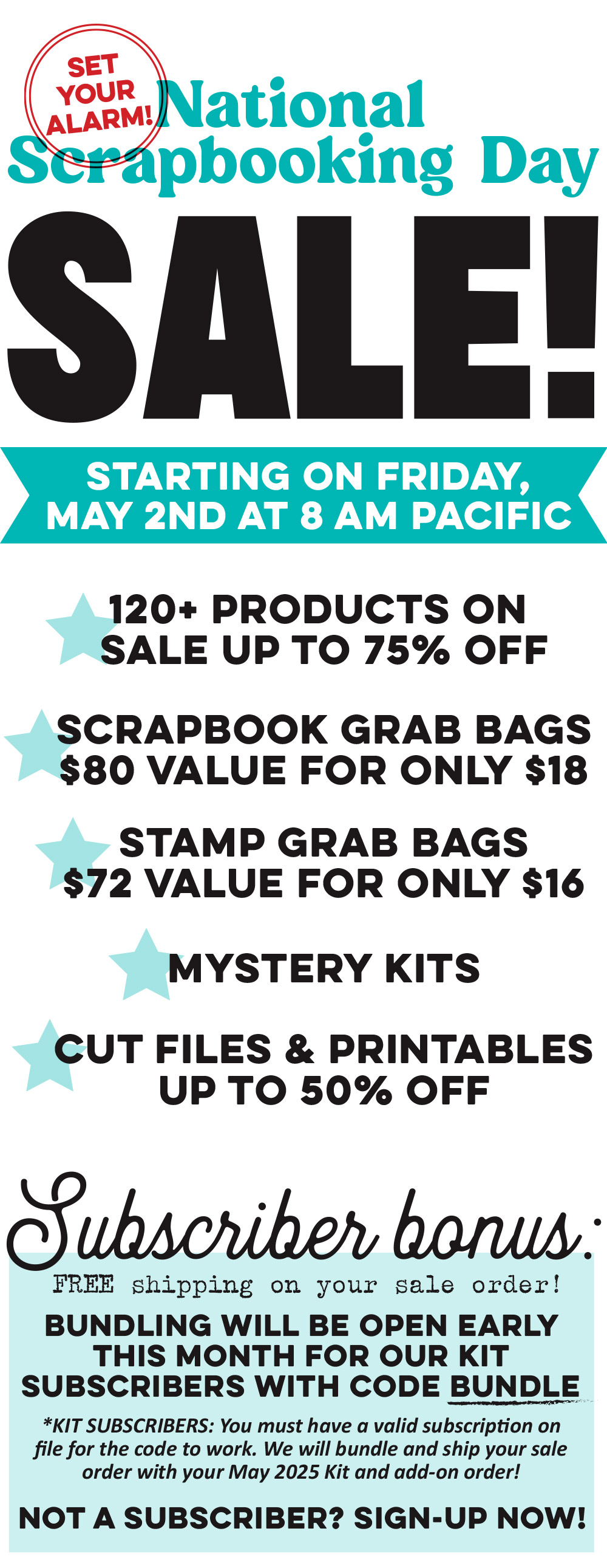 Don't miss our upcoming SALE!