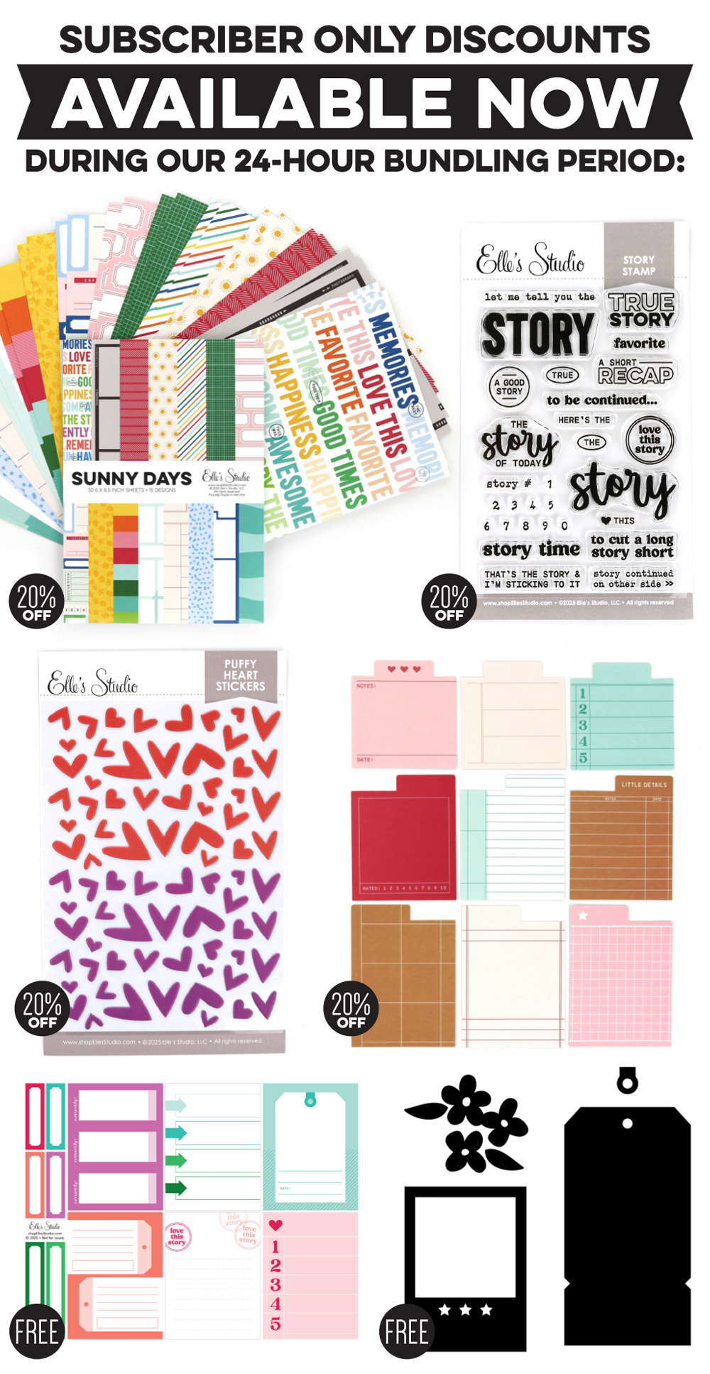 Subscriber only sale items this month!