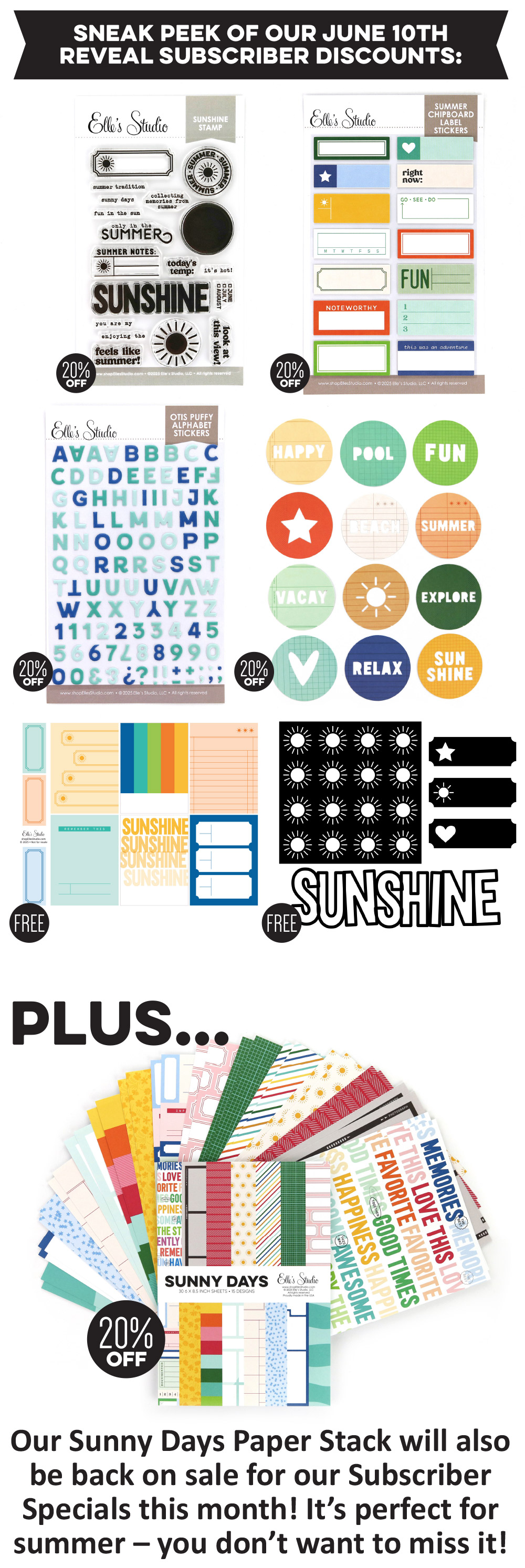 Here's a sneak peek of our subscriber discounts!
