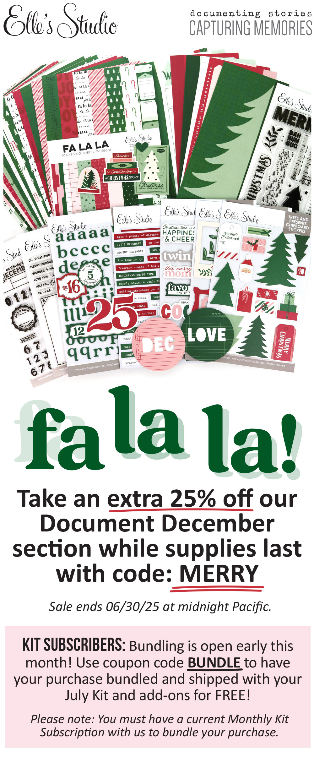 Take an extra 25% off our Document December Section!