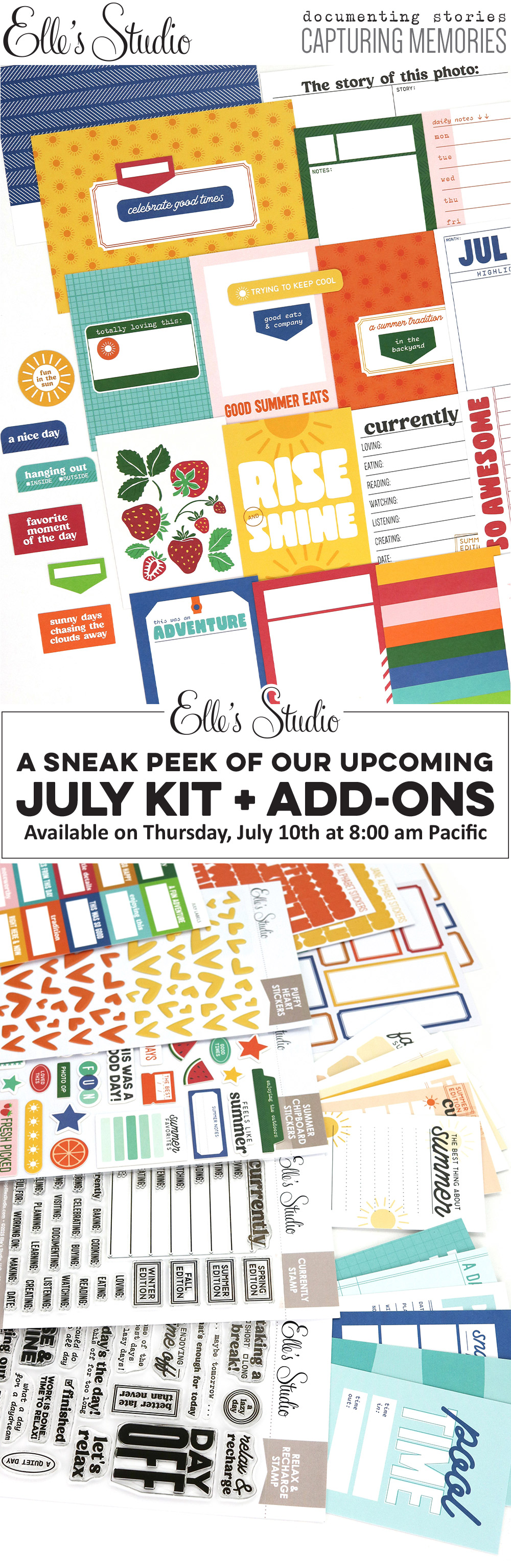 Here's a peek of our July Kit and add-ons!