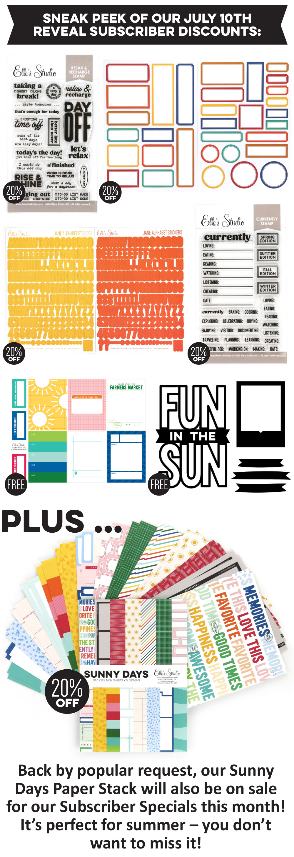 Here's a sneak peek of our subscriber discounts!