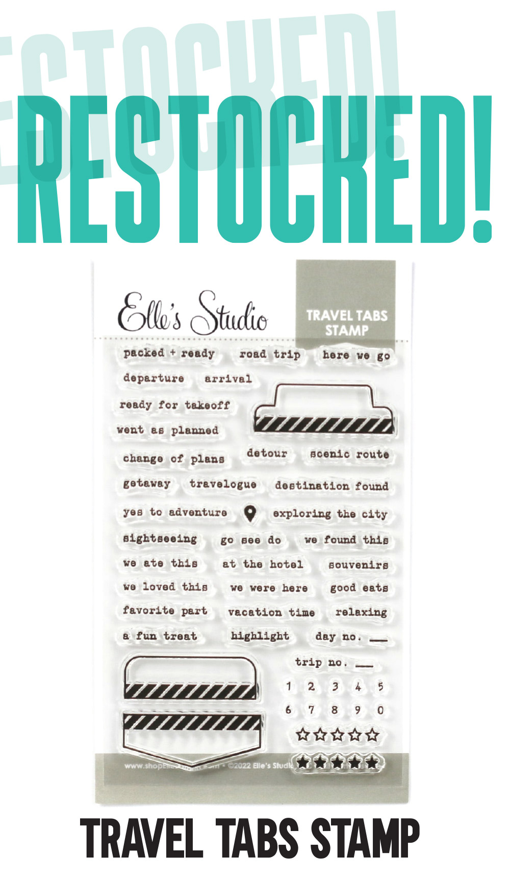 Restocked: Travel Tabs Stamp