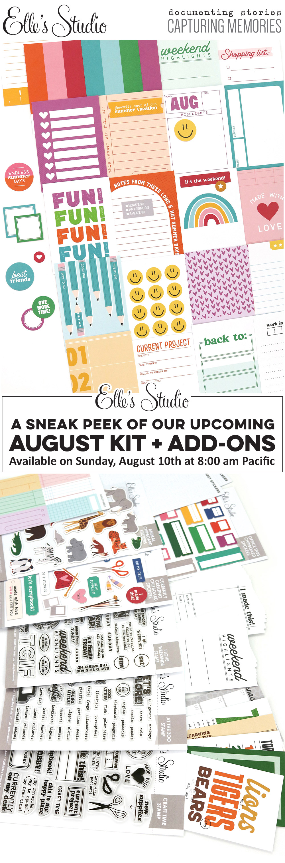 Here's a peek of our August Kit and add-ons!