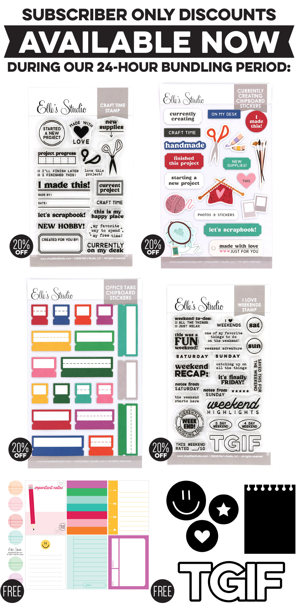 Subscriber only sale items this month!
