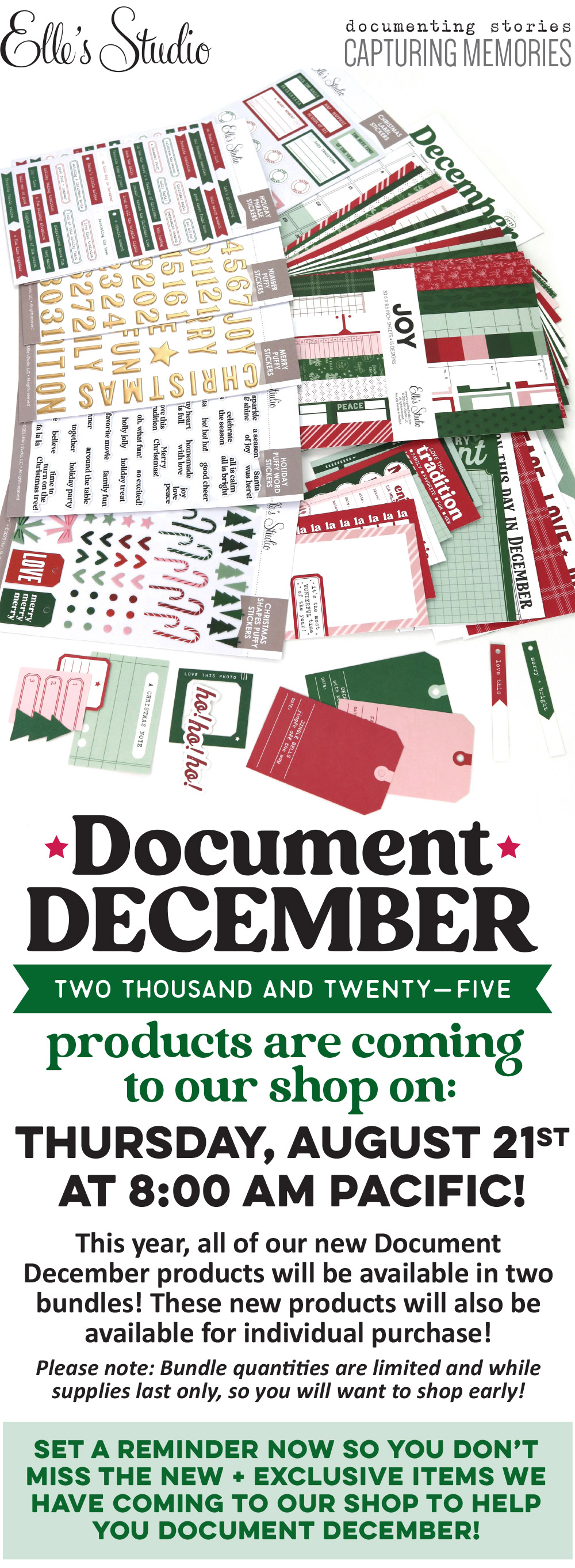 Get ready to shop our new and exclusive Document December products!