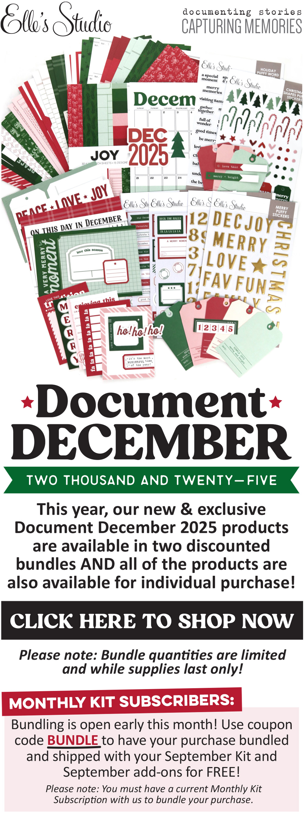 Shop our new and exclusive Document December products!
