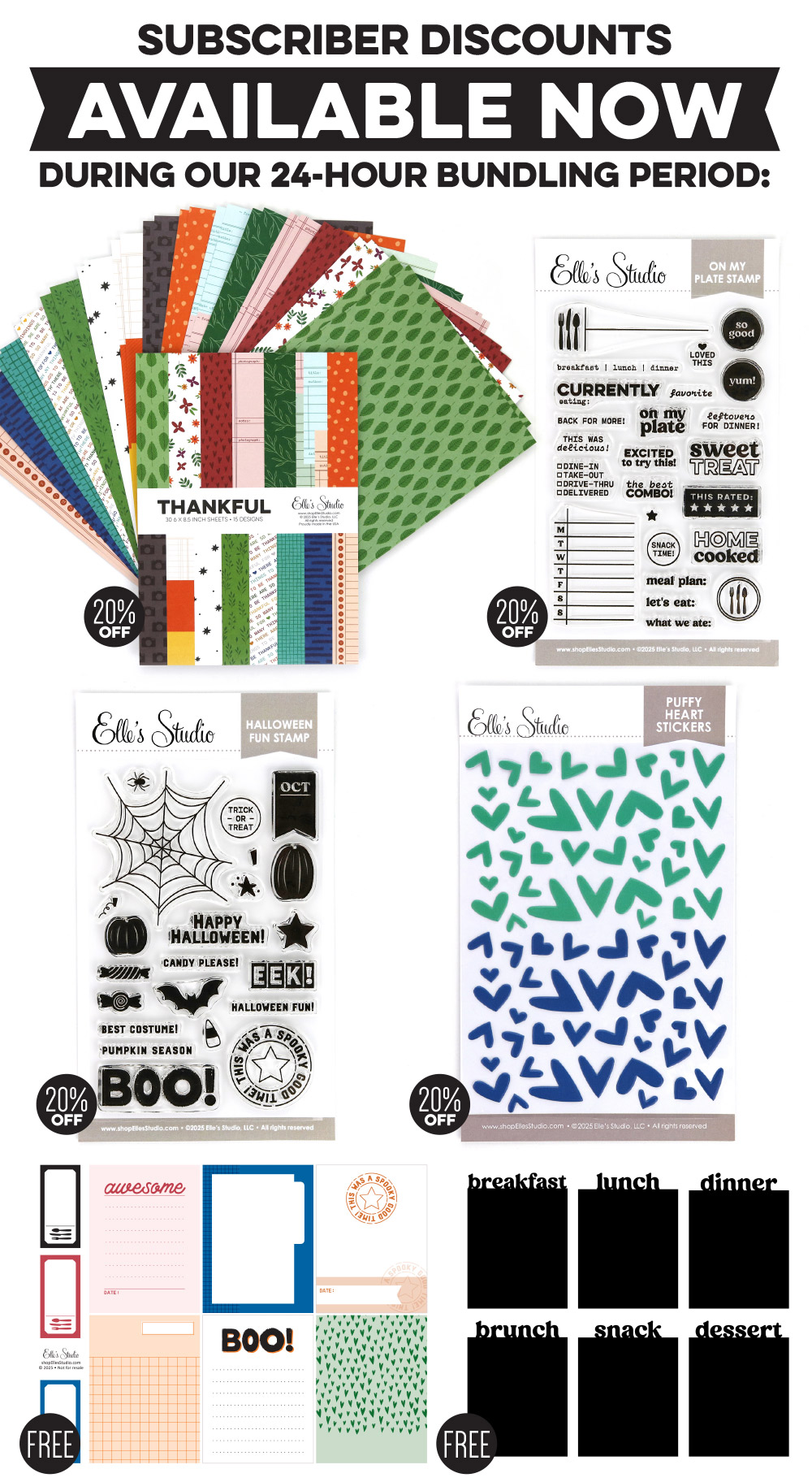 Subscriber only sale items this month!