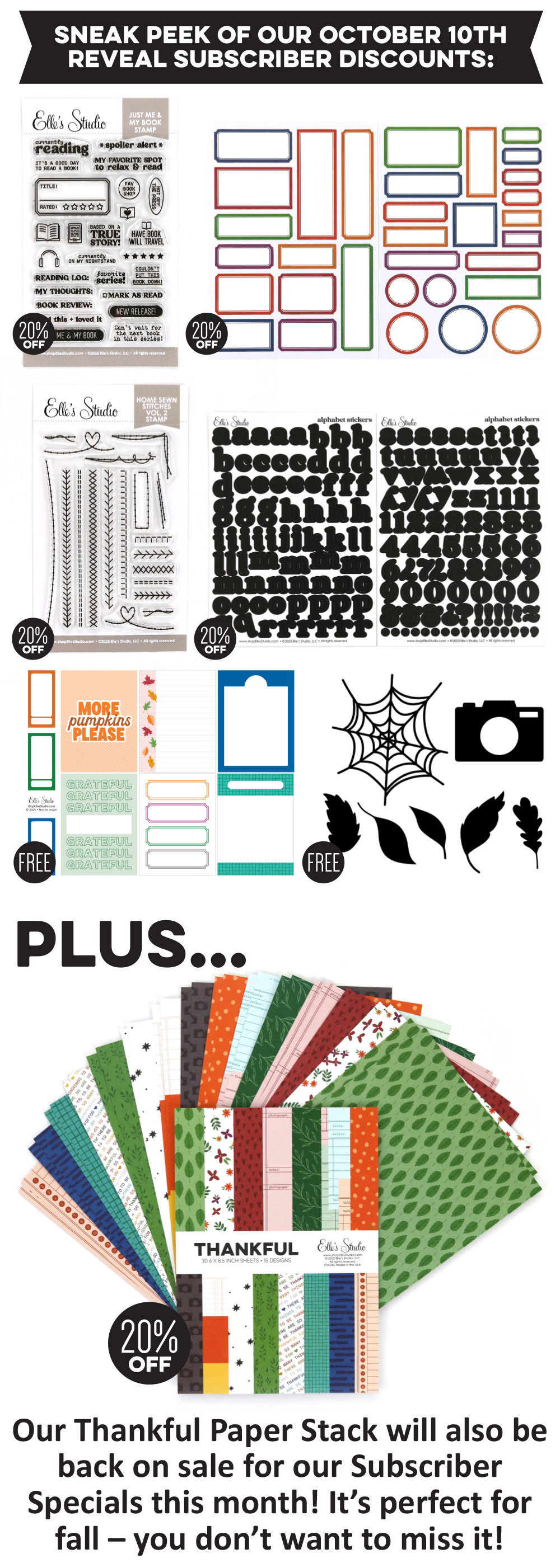 Here's a sneak peek of our subscriber discounts!