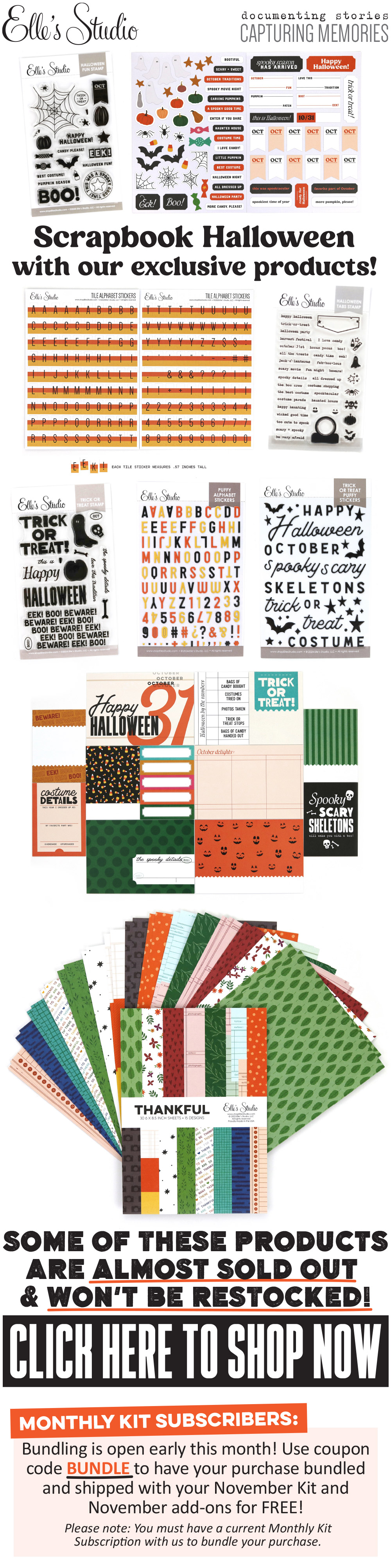 Scrapbook Halloween with our exclusive products!