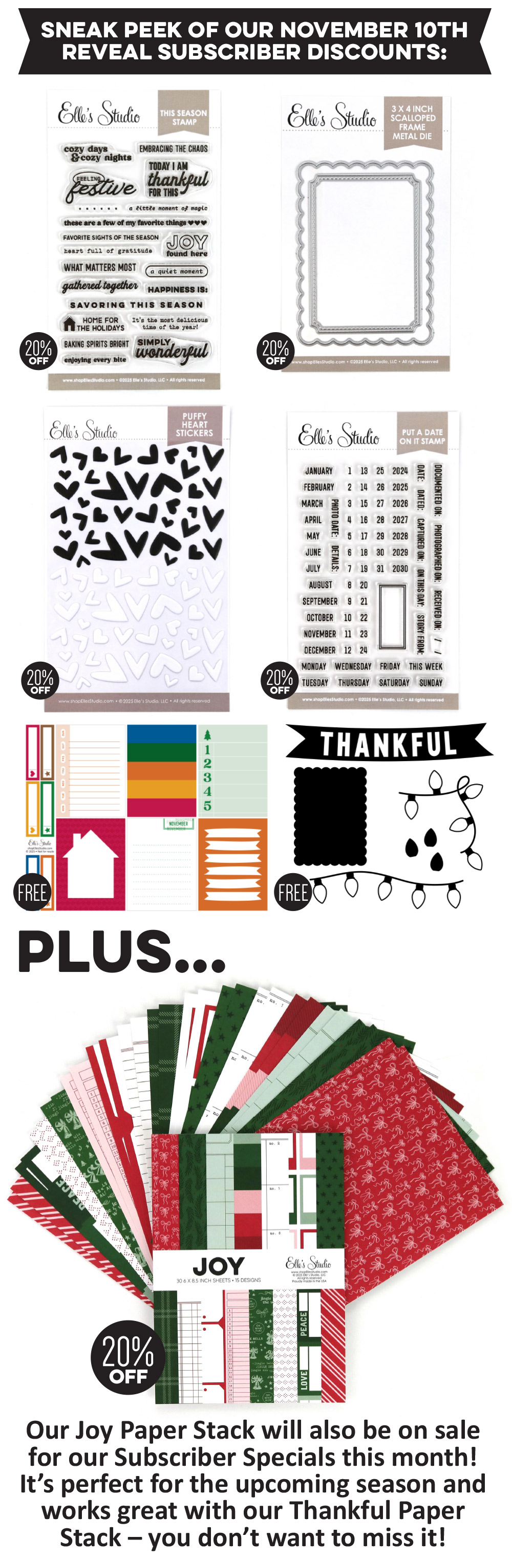 Here's a sneak peek of our subscriber discounts!