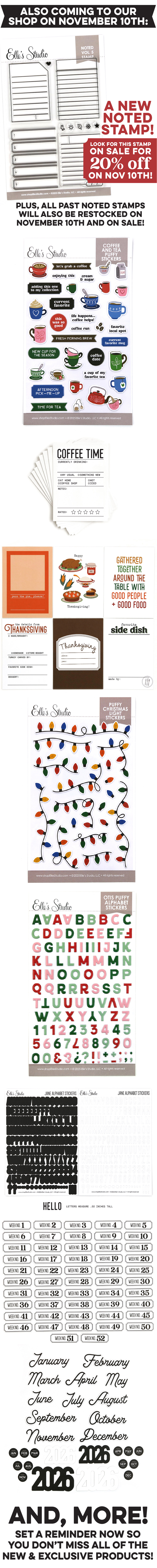 New products are coming to our shop on November 10th!