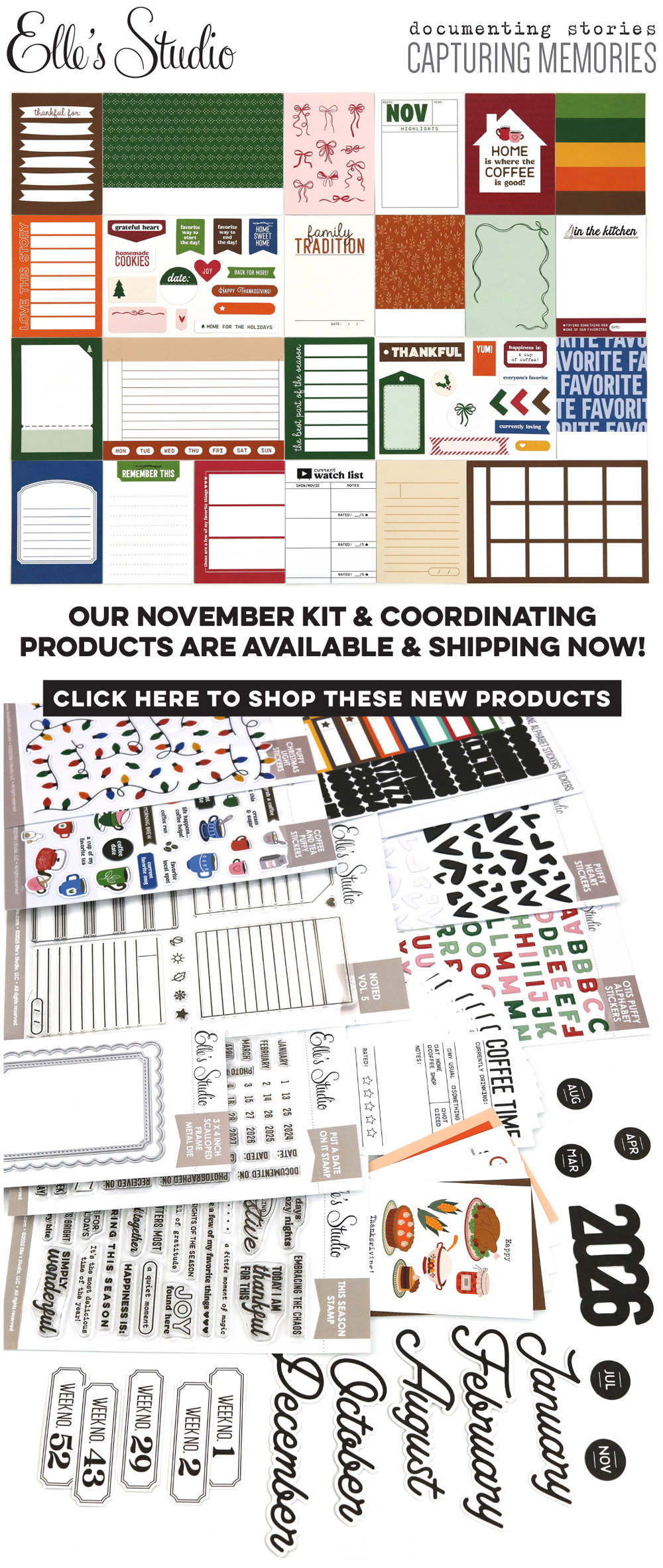 Our November Kit and add-ons have arrived!