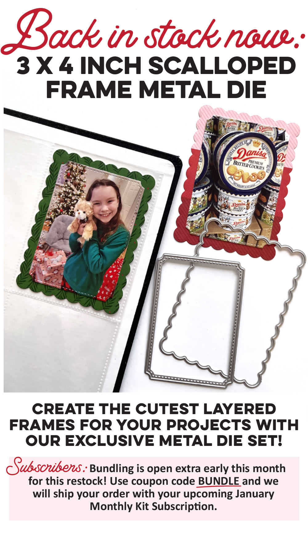 Our Scalloped Frame Metal Die is back in stock!