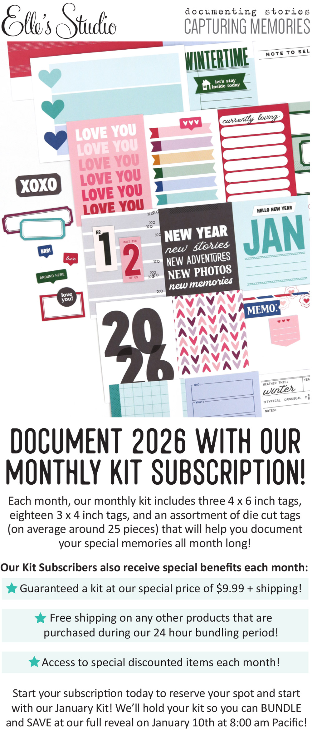 Here's a peek of our January Kit and add-ons!