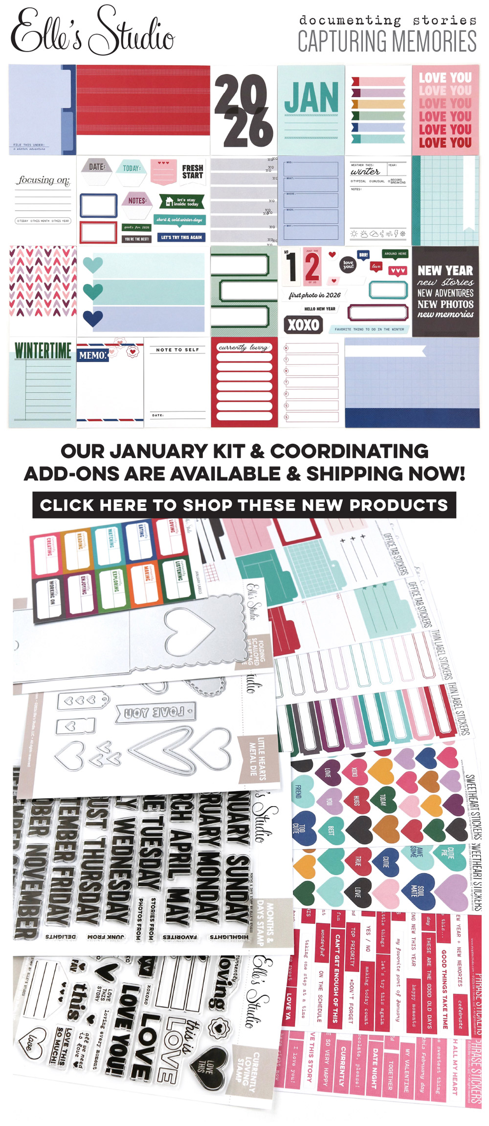 Our January Kit and add-ons have arrived!