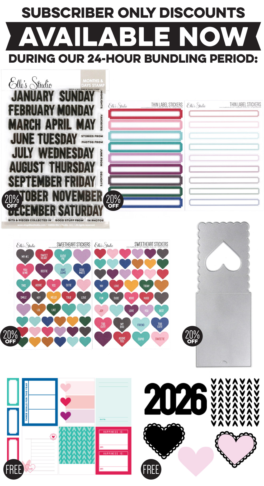 Subscriber only sale items this month!