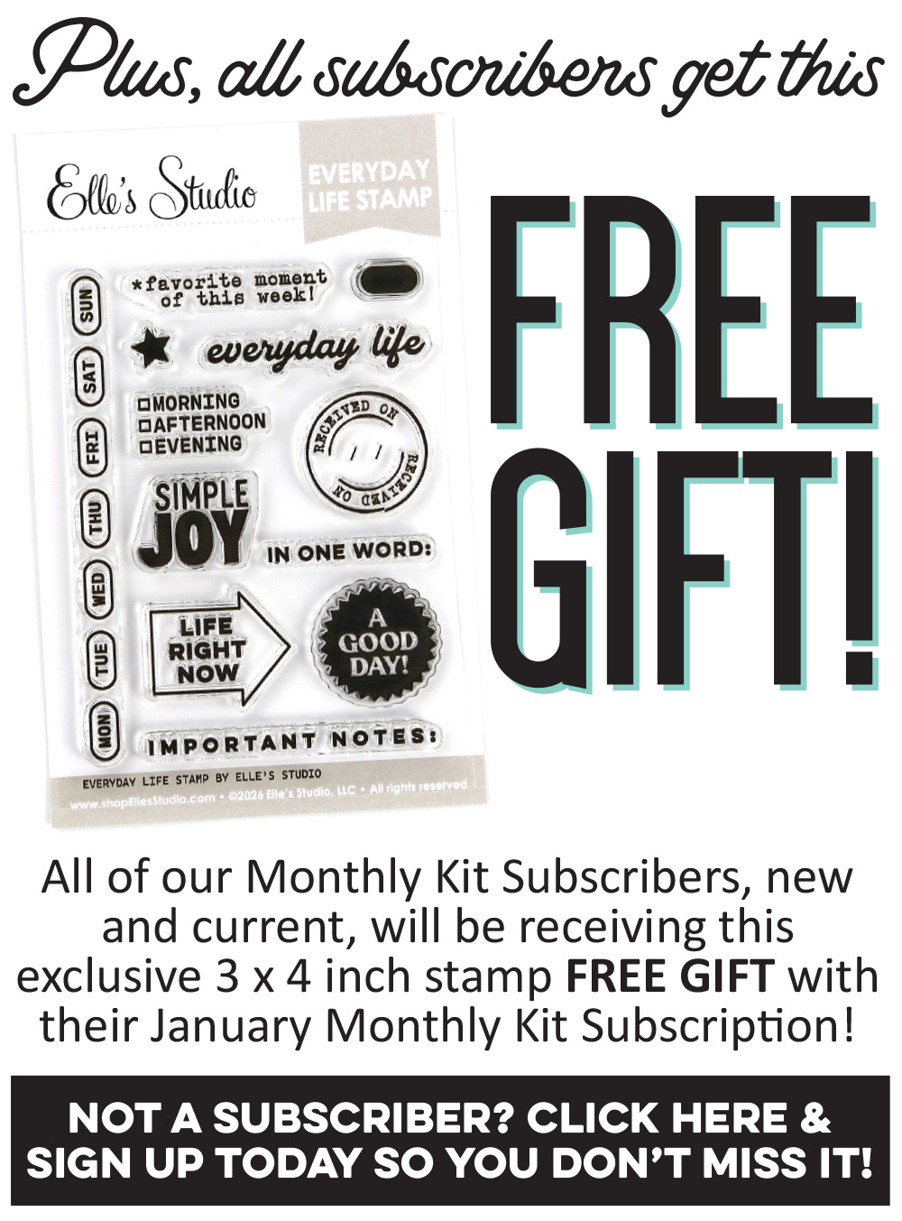 Don't miss our FREE GIFT! 
