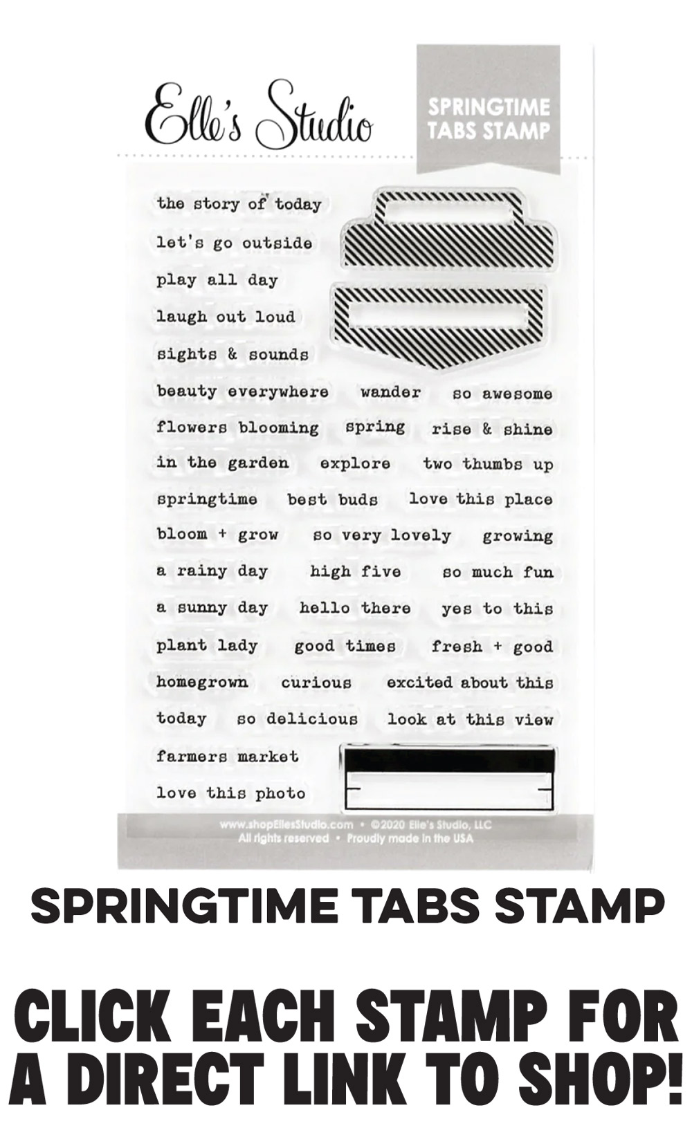 Springtime Tabs Stamp