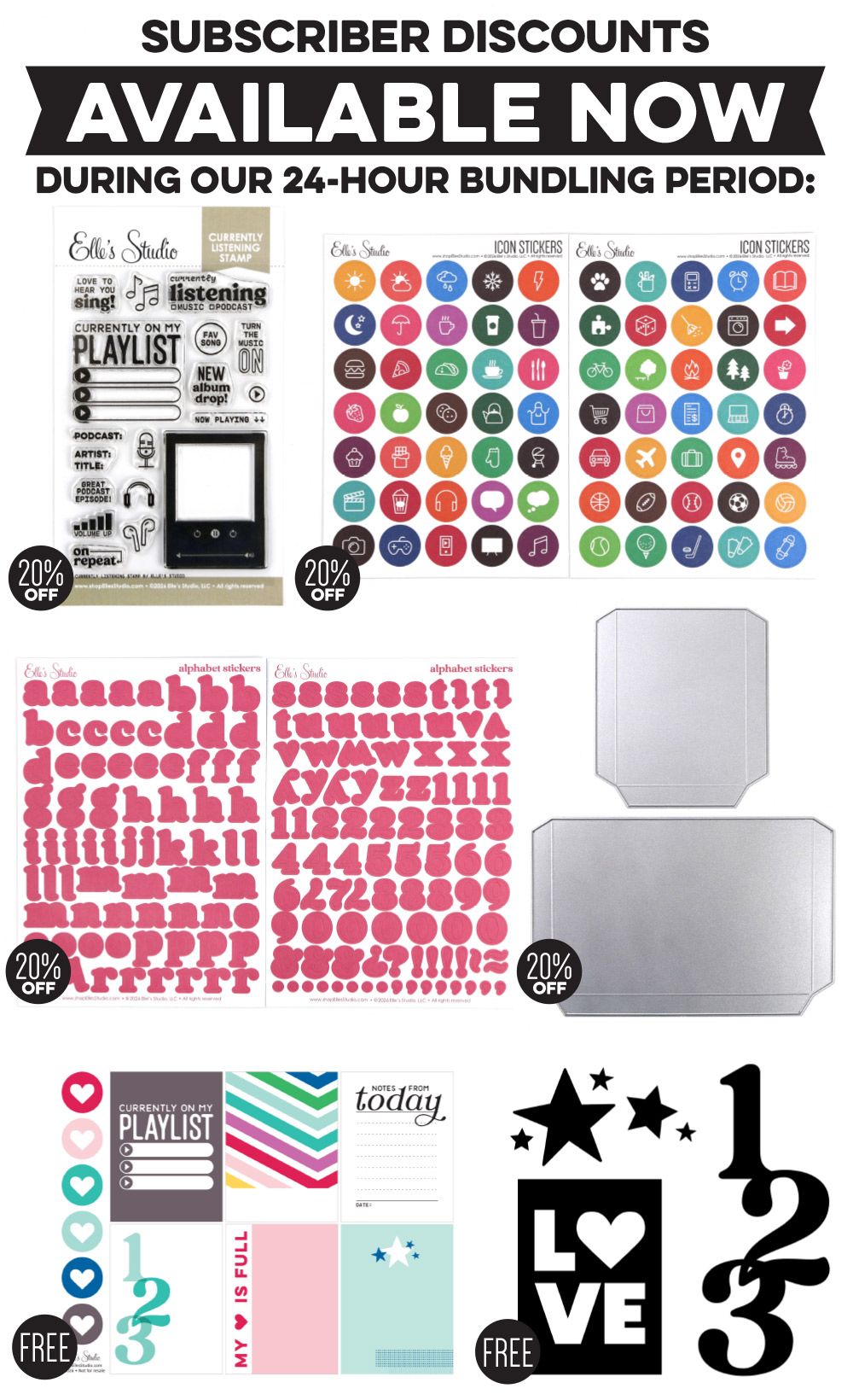 Subscriber only sale items this month!